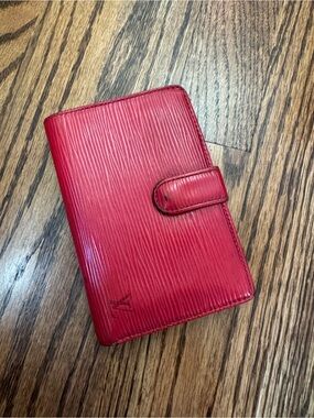 Louis Vuitton Red Epi Leather Wallet